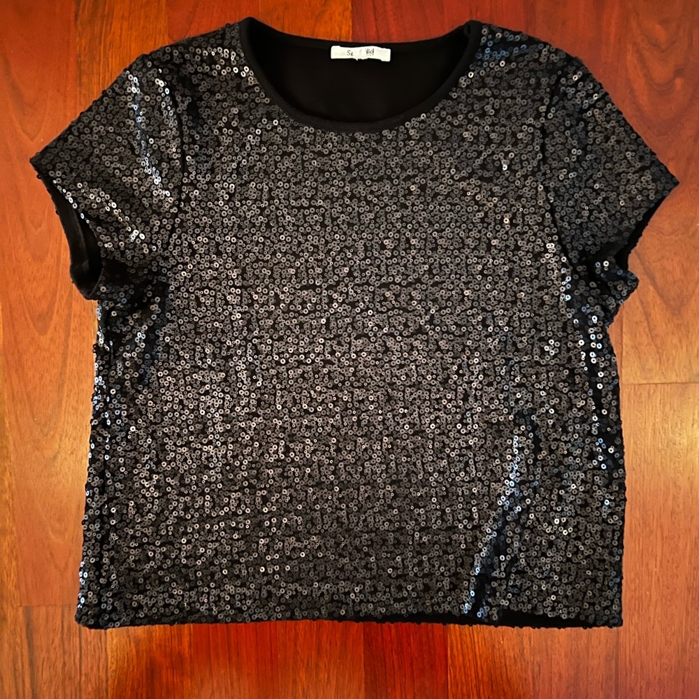 Black Sequin Top